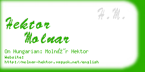 hektor molnar business card